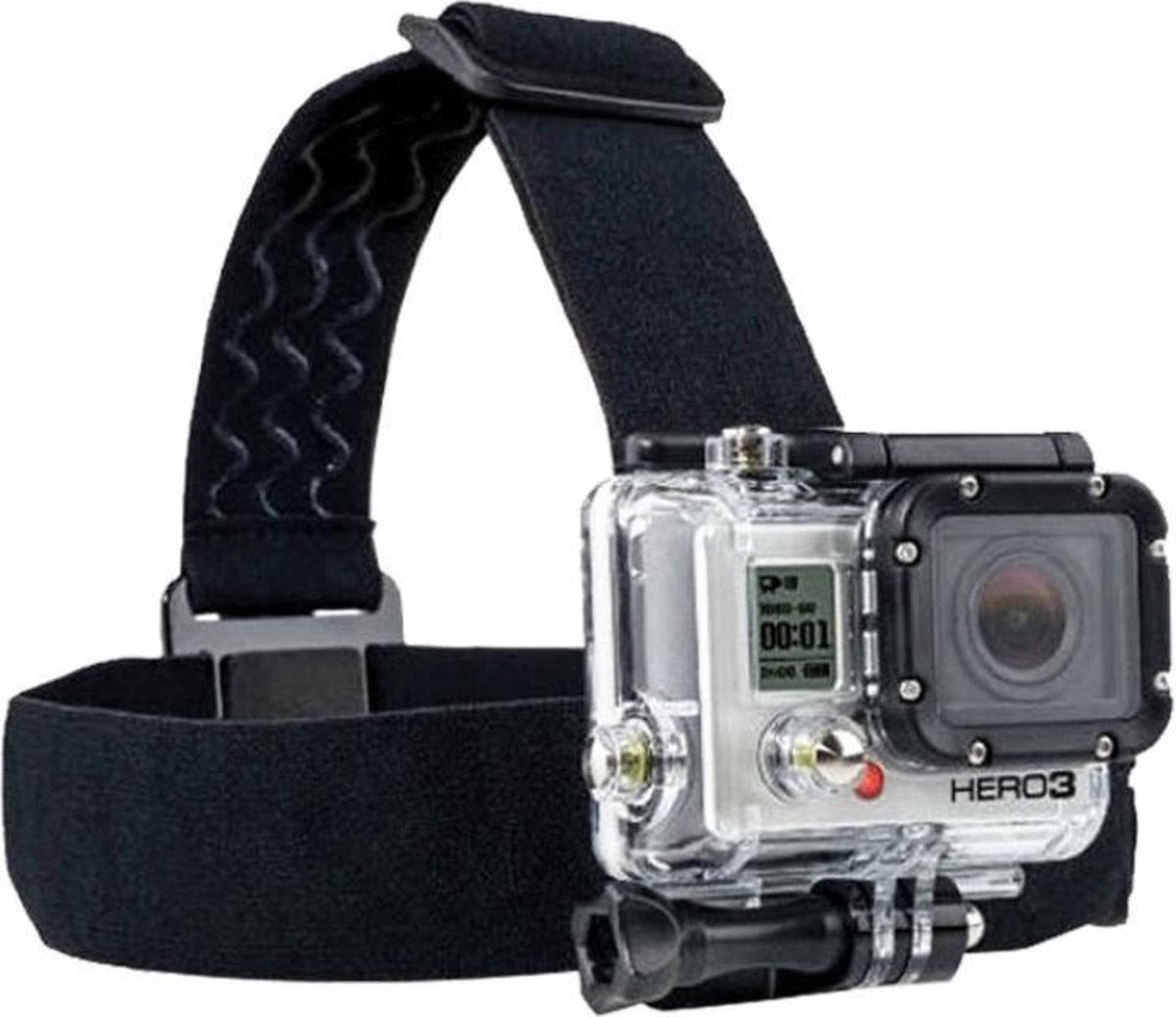 Action Cam Headstrap - GoPro Headstrap - Universeel - Elastisch Action Cam Houder - Gopro Houder - Action Cam / GoPro Hoofdband - Zwart
