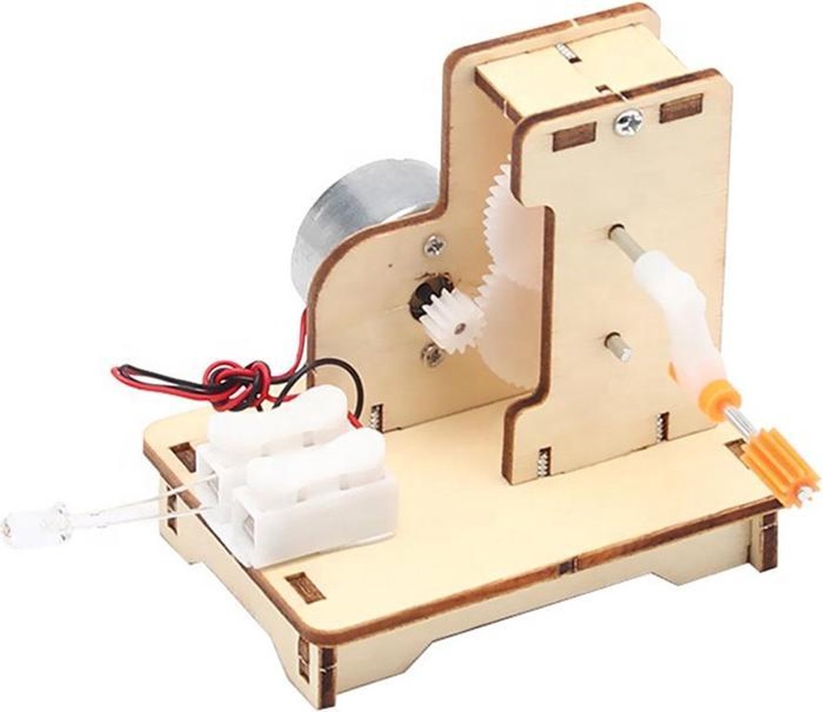 DIY wooden hand curved generator toy LEGO TECHNIC STYLE / DIY houten handgebogen generator speelgoed / Jouet générateur incurvé à la main en bois bricolage