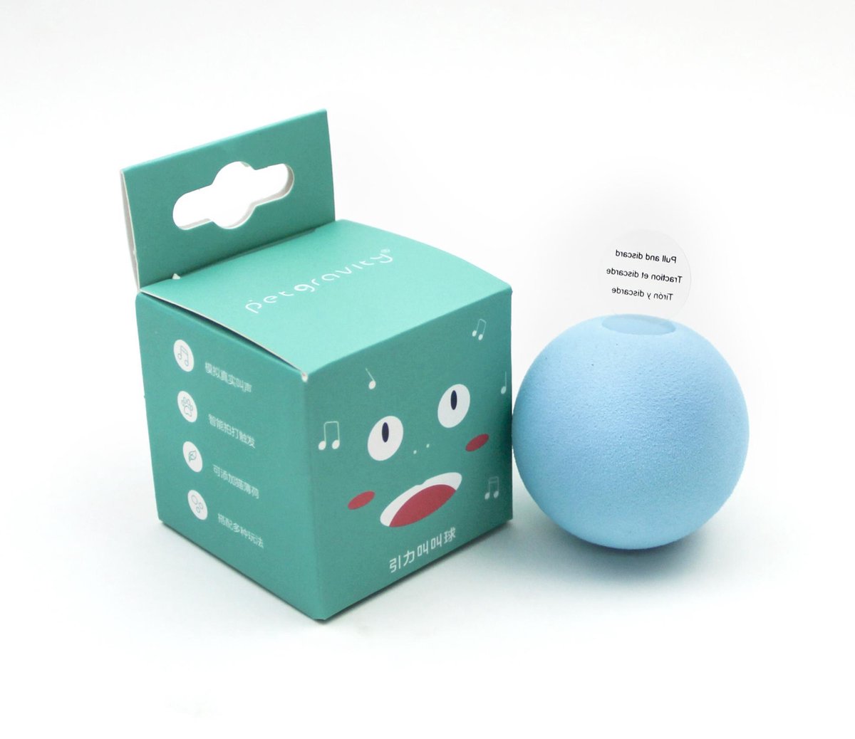 REPUS BLAUW  interactieve katten bal   | kattenspeelgoed | kittenspeelgoed | geluidsbal | Dieren speeltje | Kikkergeluid| musthave voor katten |