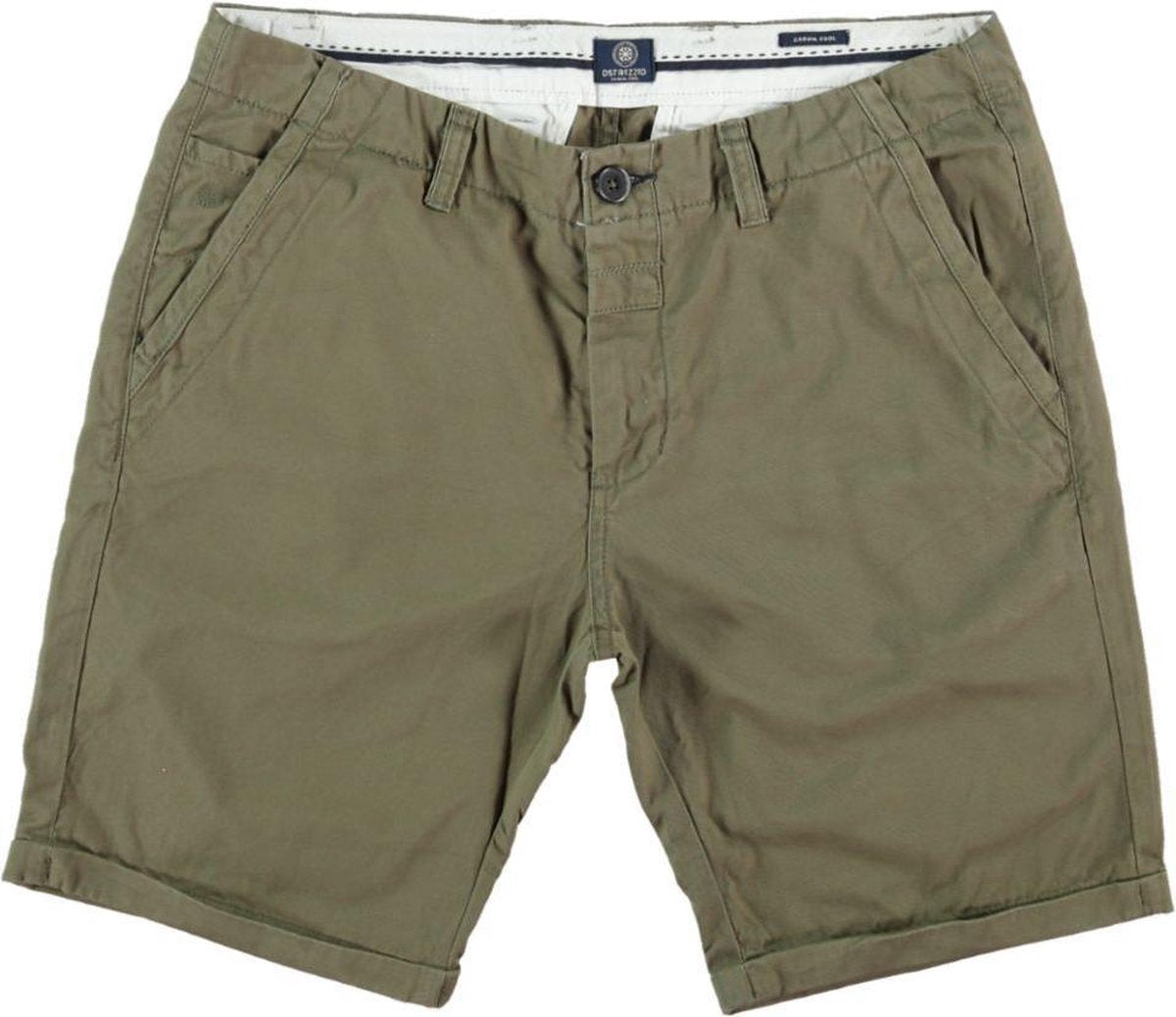 Dstrezzed armygroen twill cotton chino short - Maat W30