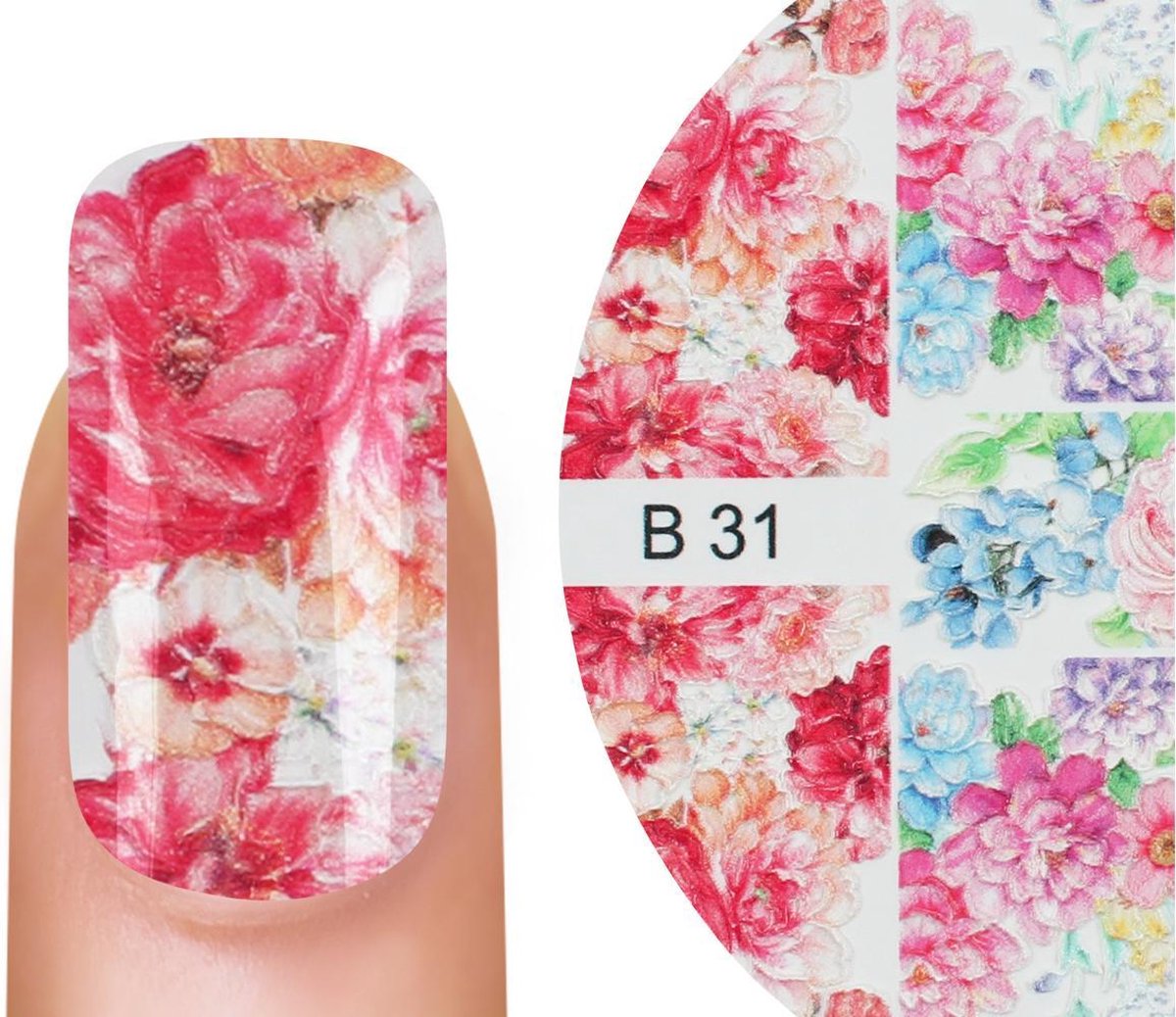 3D Waterdecal Summer Flowers 1 - B31