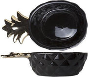 Pineapple Black Deco Schaal 14.5x8xh3.8cm (set van 4)