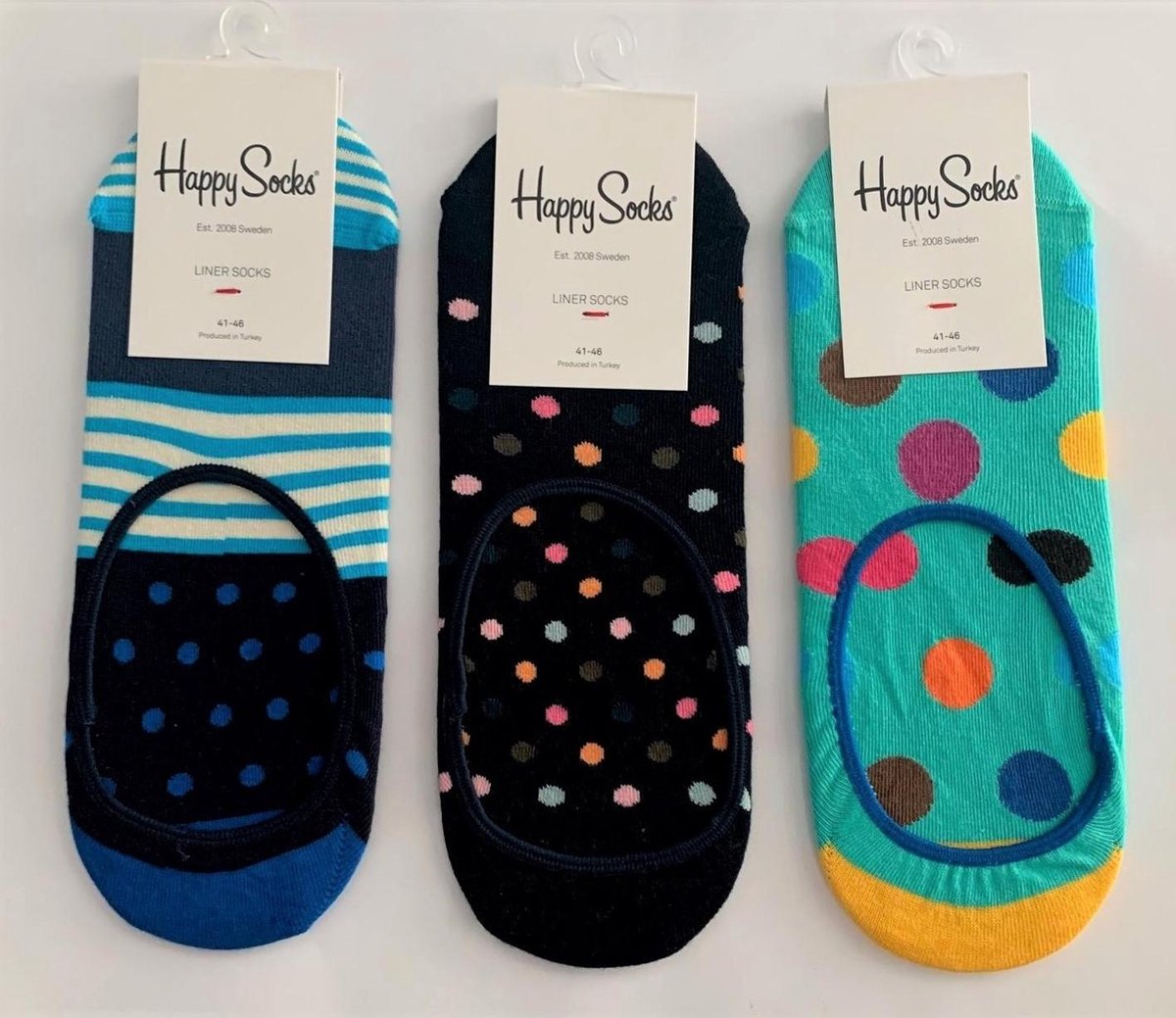 3 paar Happy socks "Liner" maat  41 - 46