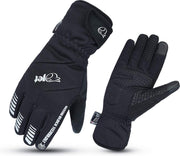 Jet Winter Cold Weather Waterproof Cycling Gloves Gel Protective Padded 3M Thinsulate Enduro (Black