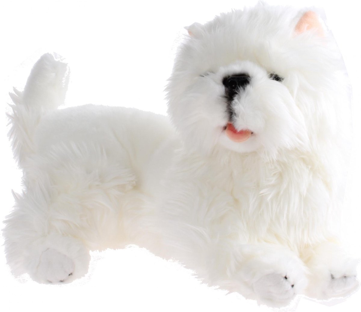 Bicolini Knuffelhond Liggende Westie 35 Cm Wit