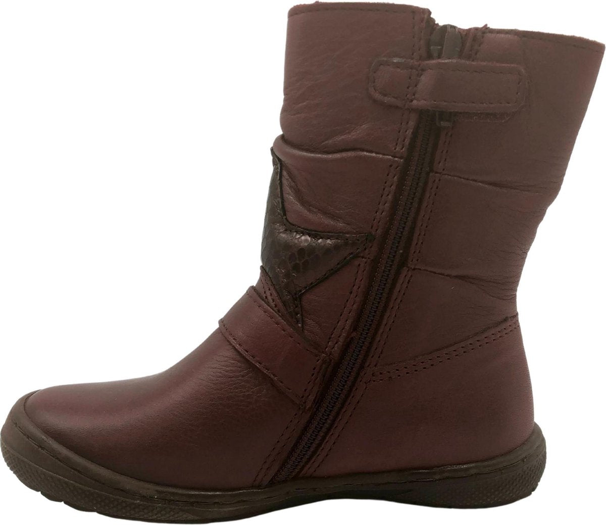 Kipling - Meisjesschoenen - Laarzen met rits - Lederen bottines - Rode laarzen