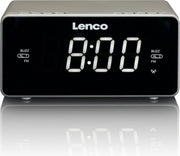 Lenco CR-530 - Wekkerradio Radiogestuurde met AUX-ingang - Taupe