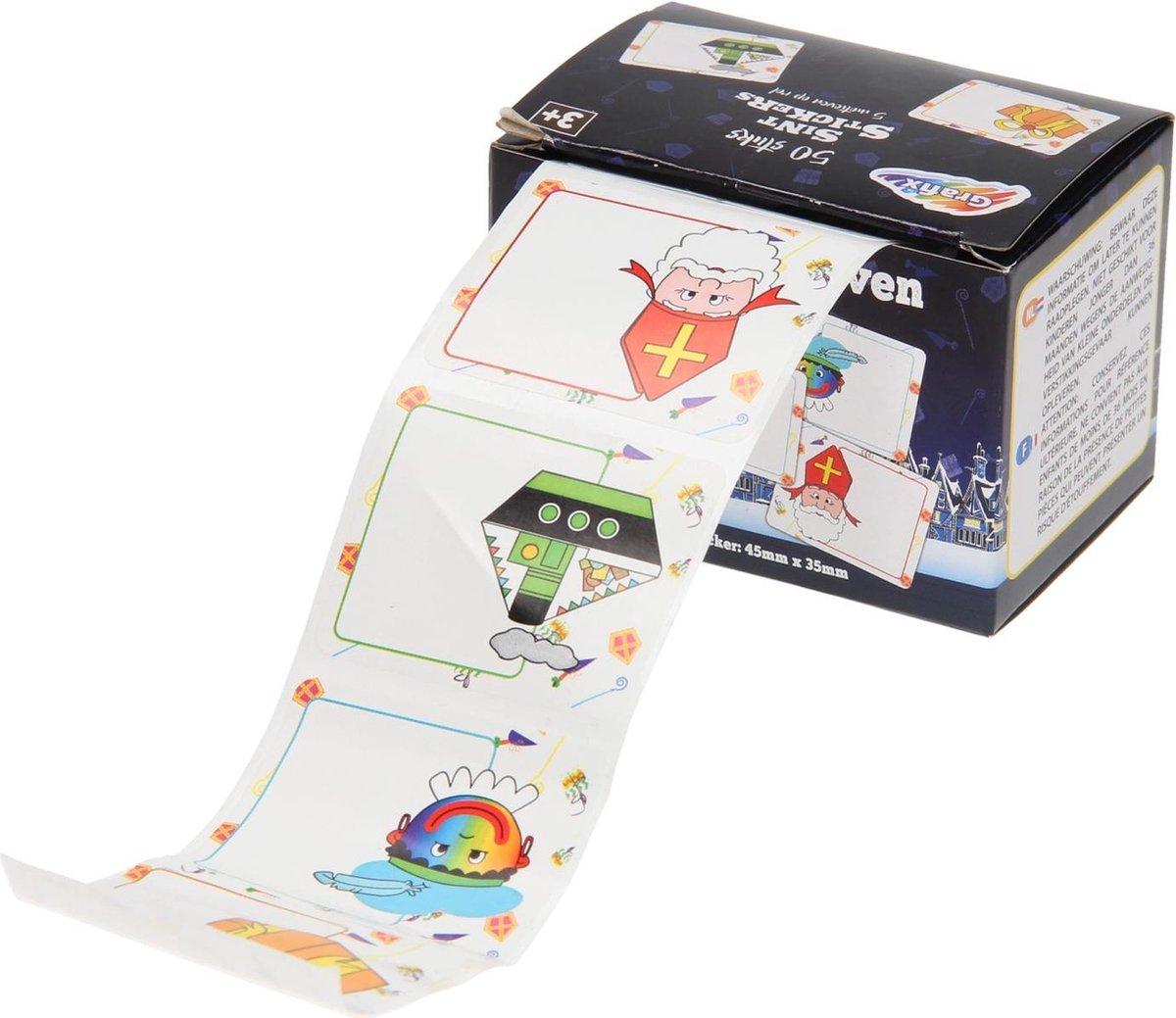 cadeau-etiketten Sinterklaas papier/vinyl 50 stuks
