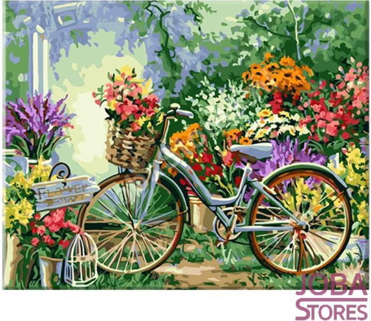 Schilderen op nummer "JobaStores®" Fiets 40x50cm