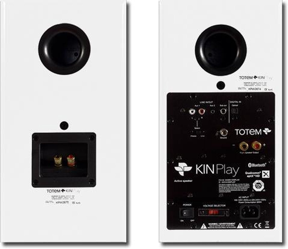 Totem Acoustics KIN Play Wit - Actieve Hifi Speakerset met Bluetooth en Phono ingang (stereo paar)