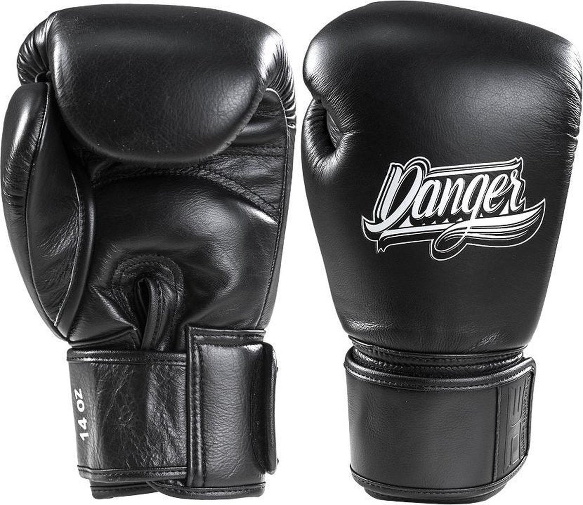 Danger BG-D Kickbokshandschoenen Leer - Zwart - Wit