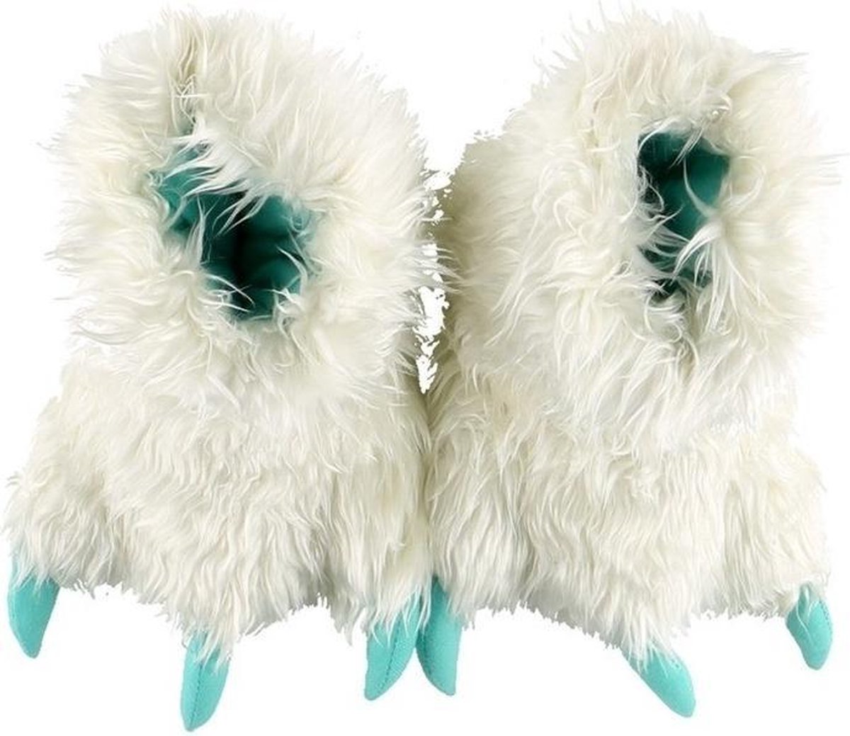 Witte monsterpoten pantoffels / sloffen voor kinderen 21-25