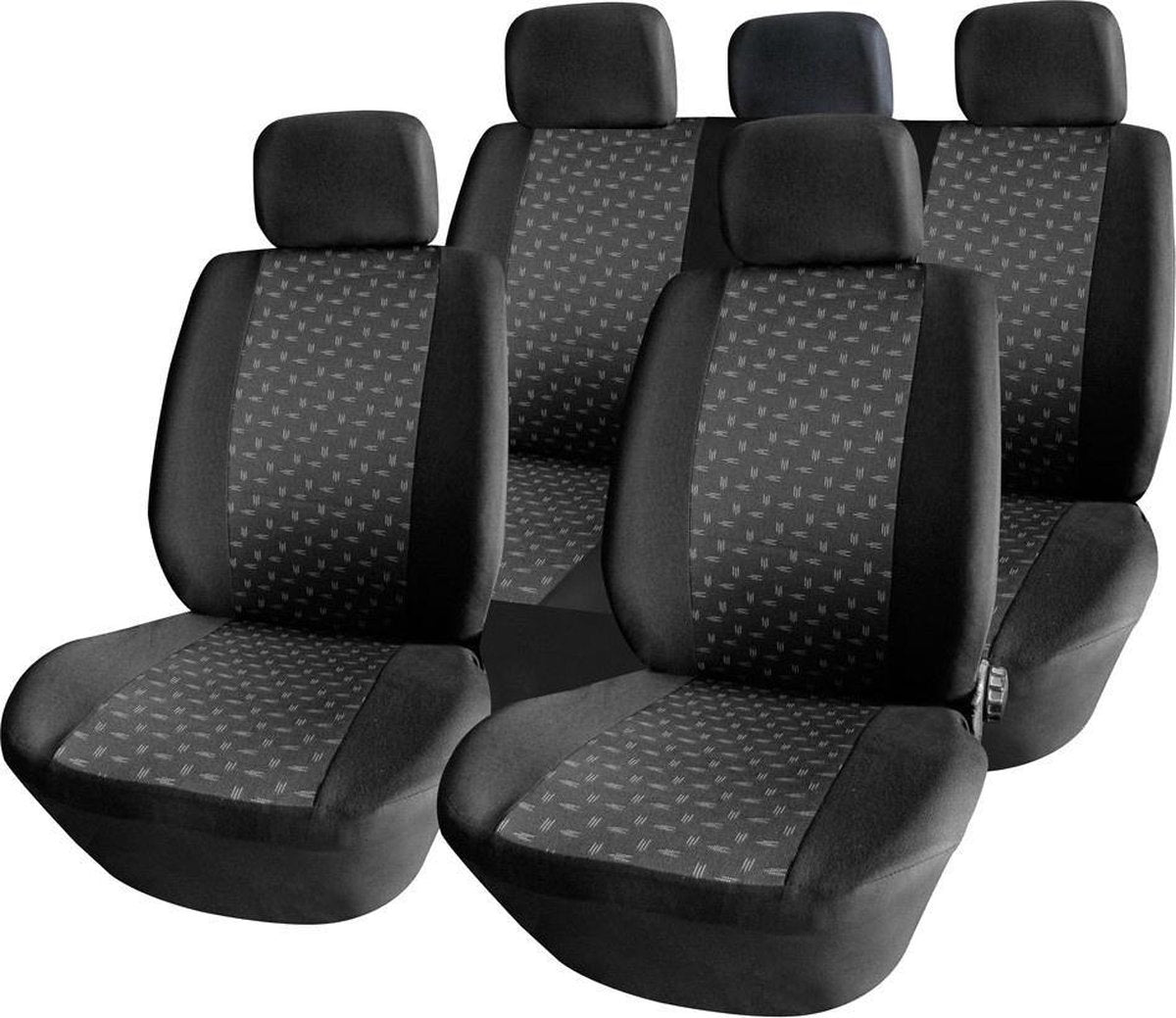 Car Plus Stoelhoezenset Urban Line Uni Polyester Zwart 11-delig