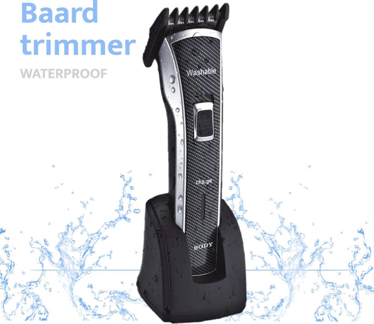 SODY Tondeuse Mannen Waterdicht - Haar- baardtrimmer volledig draadloos - Incl. Borstel en Olie - 3 tot 22 mm Lengte Vaderdag Tip!