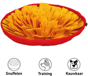 Snuffelmat Hond Kat Honden Speelgoed Puppy Speelgoed Katten Speeltjes - Snuffelmatten Voor Honden en Katten intelligentie - Hersenwerk - Speelmat - Konijnen - Training - Speeltjes - Trainingsmat - Anti-Schrok - Snuffelkleed - Geel / Rood