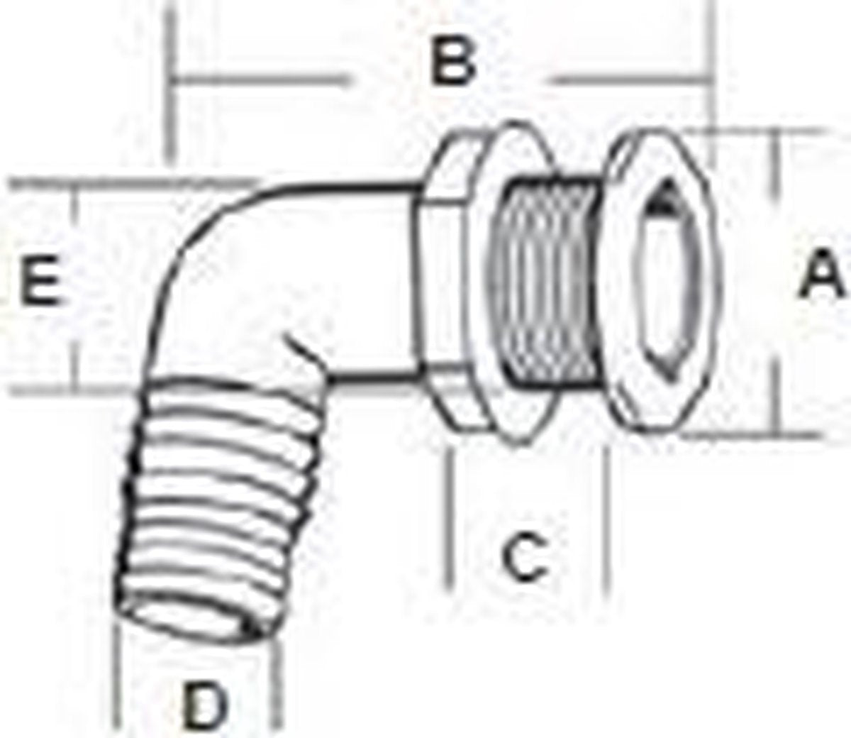 90º spuigat voor 19mm slang (THTH-7592)