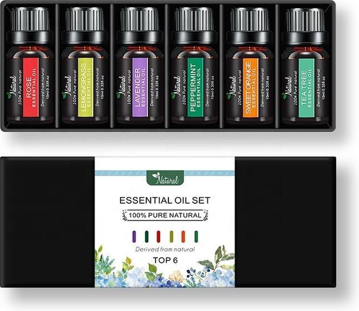 Natural 100% Pure Plant | Etherische Oliën 6 x 10ML | Essential Oil Giftset | Geschikt voor Aroma diffusers