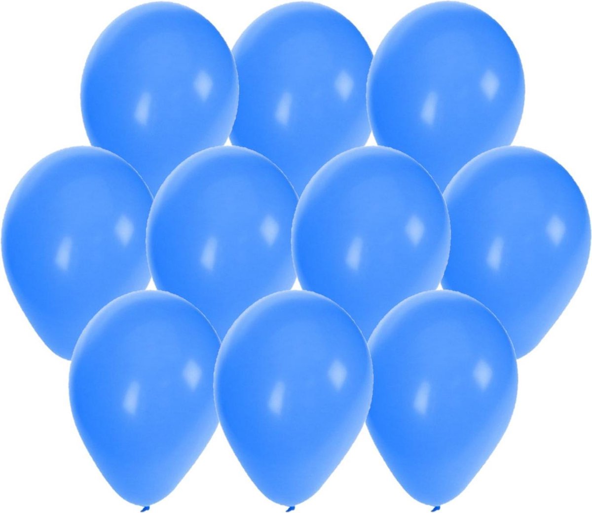 60x stuks Blauwe party ballonnen - 27 cm - ballon blauw voor lucht of helium - Feestartikelen