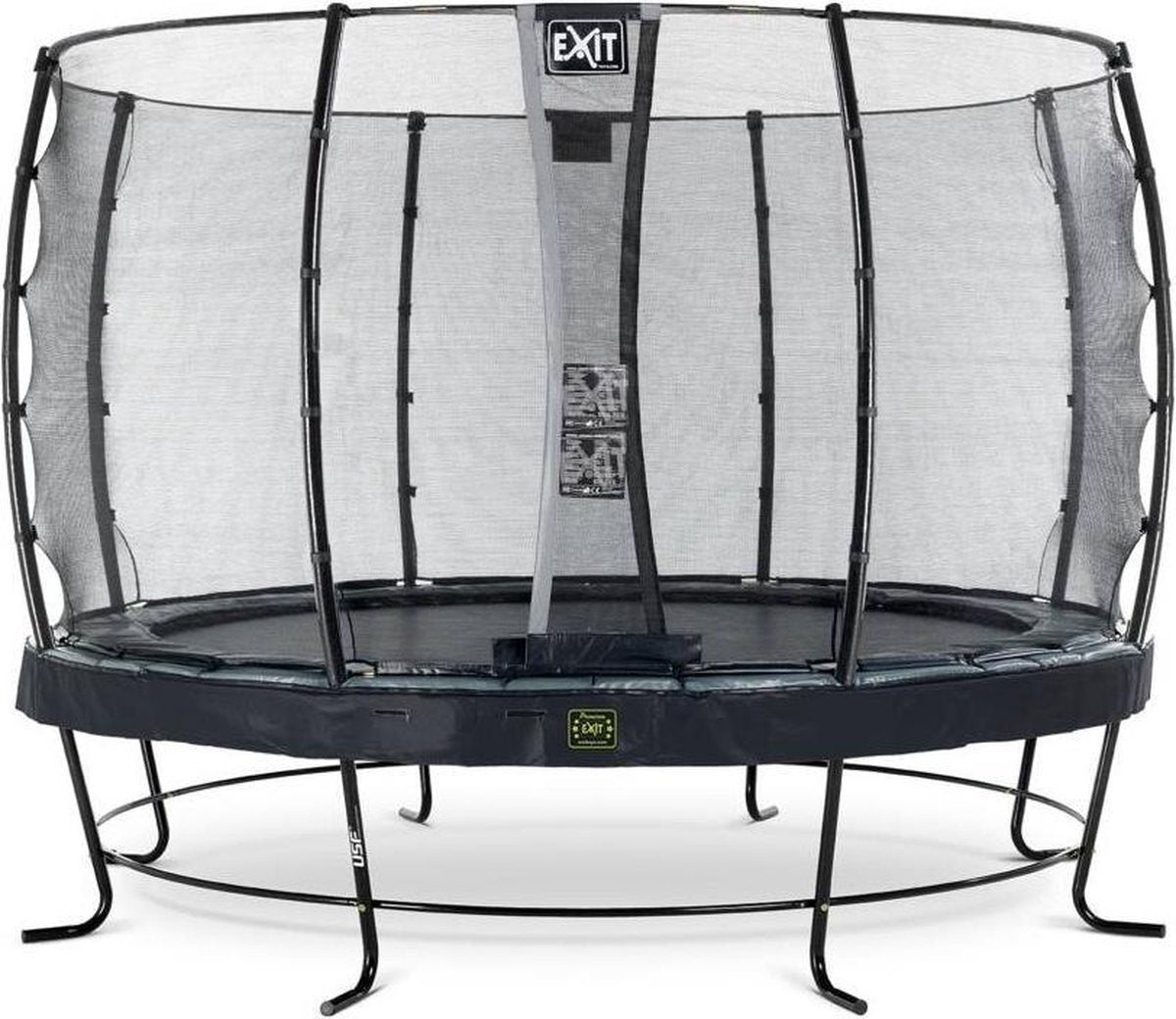 Trampoline EXIT Elegant - ø427cm -  met veiligheidsnet Economy - zwart