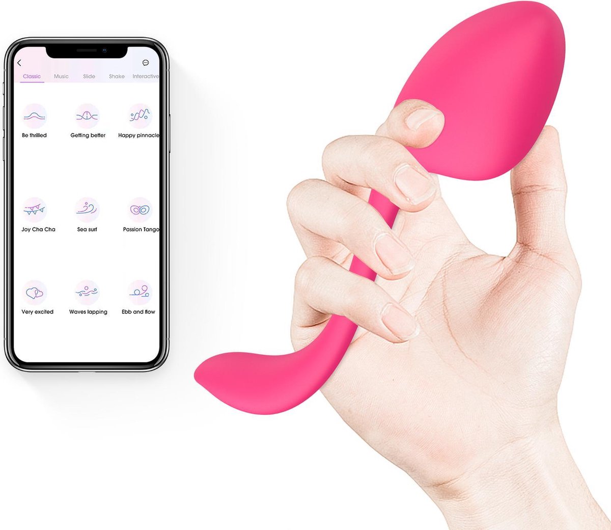 Mastersøn - Vibrerend Flamingo - Ei - Met Mobiele App - Vibrator - Bluetooth - Draadloos - 10 Standen - Op Muziek - Seksspeeltjes Voor Vrouwen - Koppels - Eitje