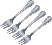 12x Taart/gebak vorkjes mat gepolijst RVS 14 cm - Keukenbenodigdheden - Tafel dekken - Bestek - Gebaksvorkjes/taartvorkjes