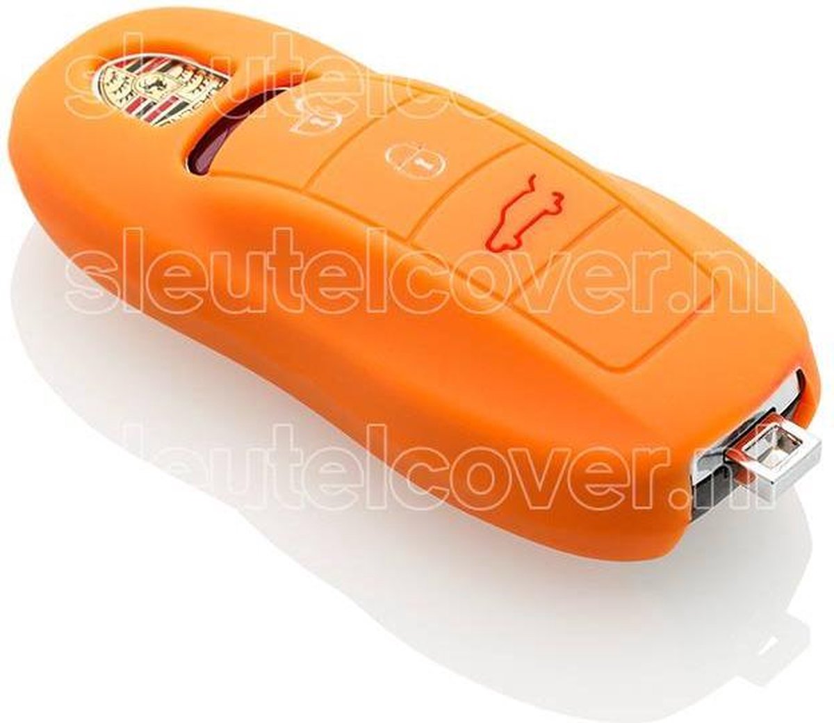Porsche SleutelCover - Oranje / Silicone sleutelhoesje / beschermhoesje autosleutel