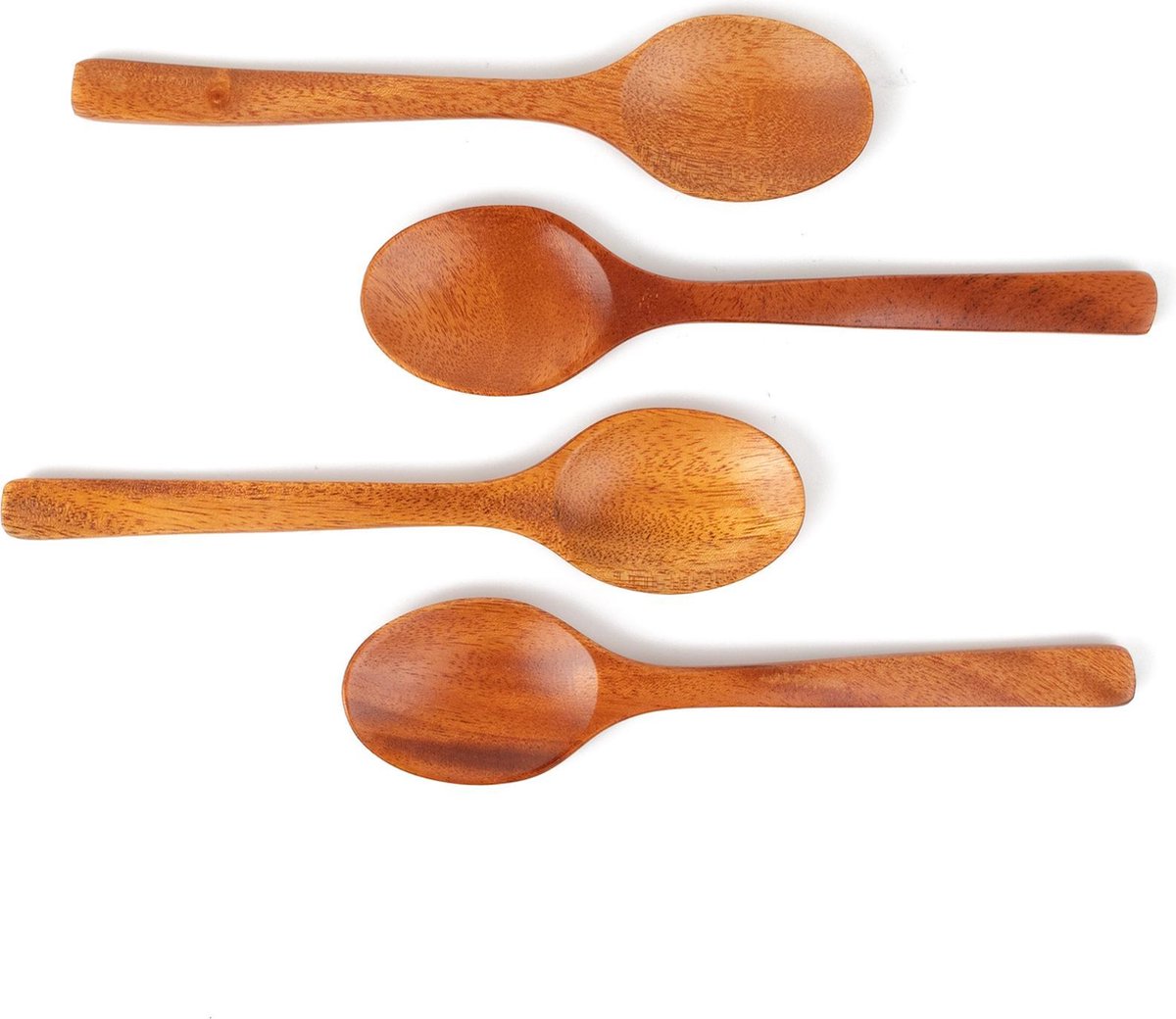 Khaya - houten dessert lepeltjes - duurzaam & eco-friendly - set van 4
