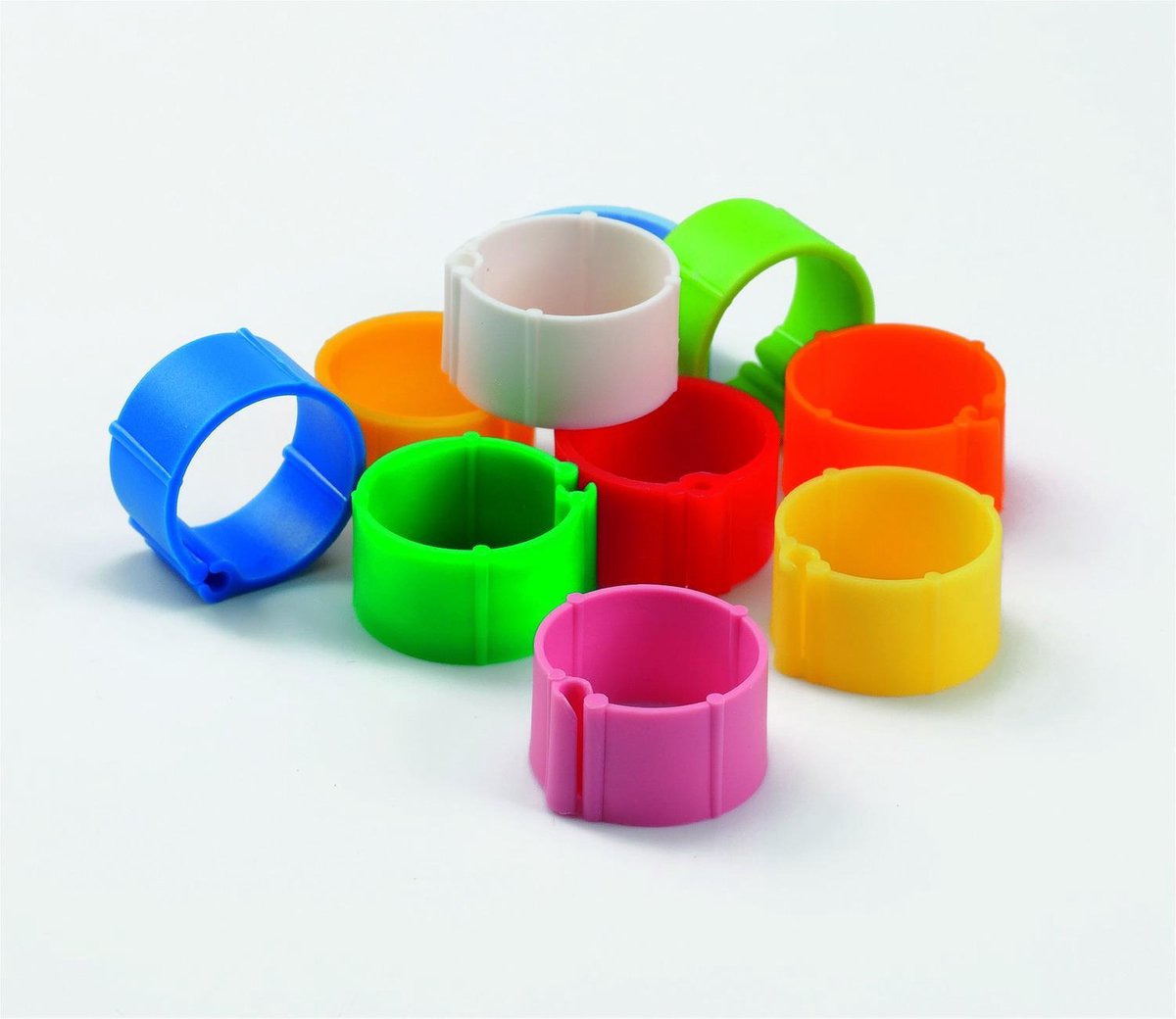 Fauna Plastic Kippen-Clickring 16 mm Assorti 100 stuks