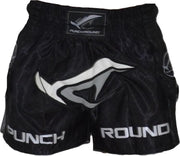 Punch Round Thaiboks Broek NoFear Zwart Grijs XXS = Jeans Maat 26 | 6 t/m 8 Jaar