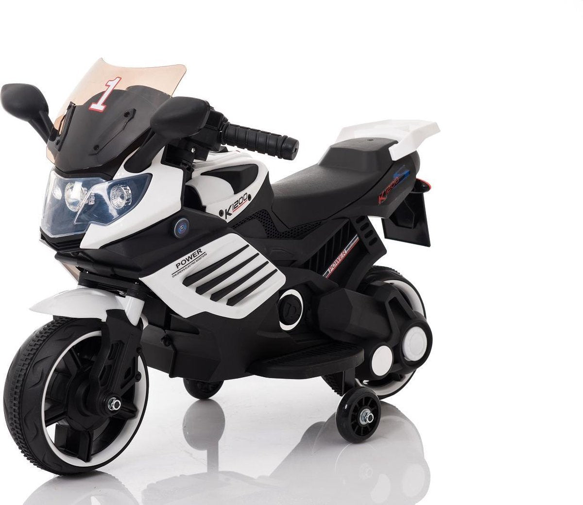 BMW K1200S Look kinder motor 6v wit / zwart met geluidjes