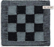 Knit Factory Pannenlap Block - Zwart/Stone Green