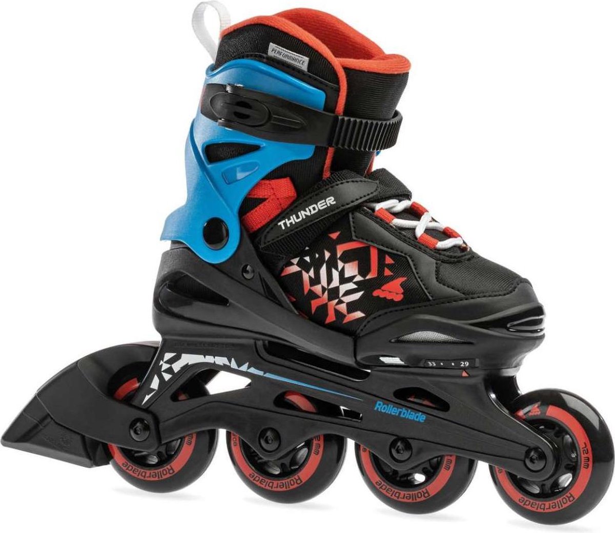 Rollerblade Thunder kinder inline skates 72 mm black / red / blue