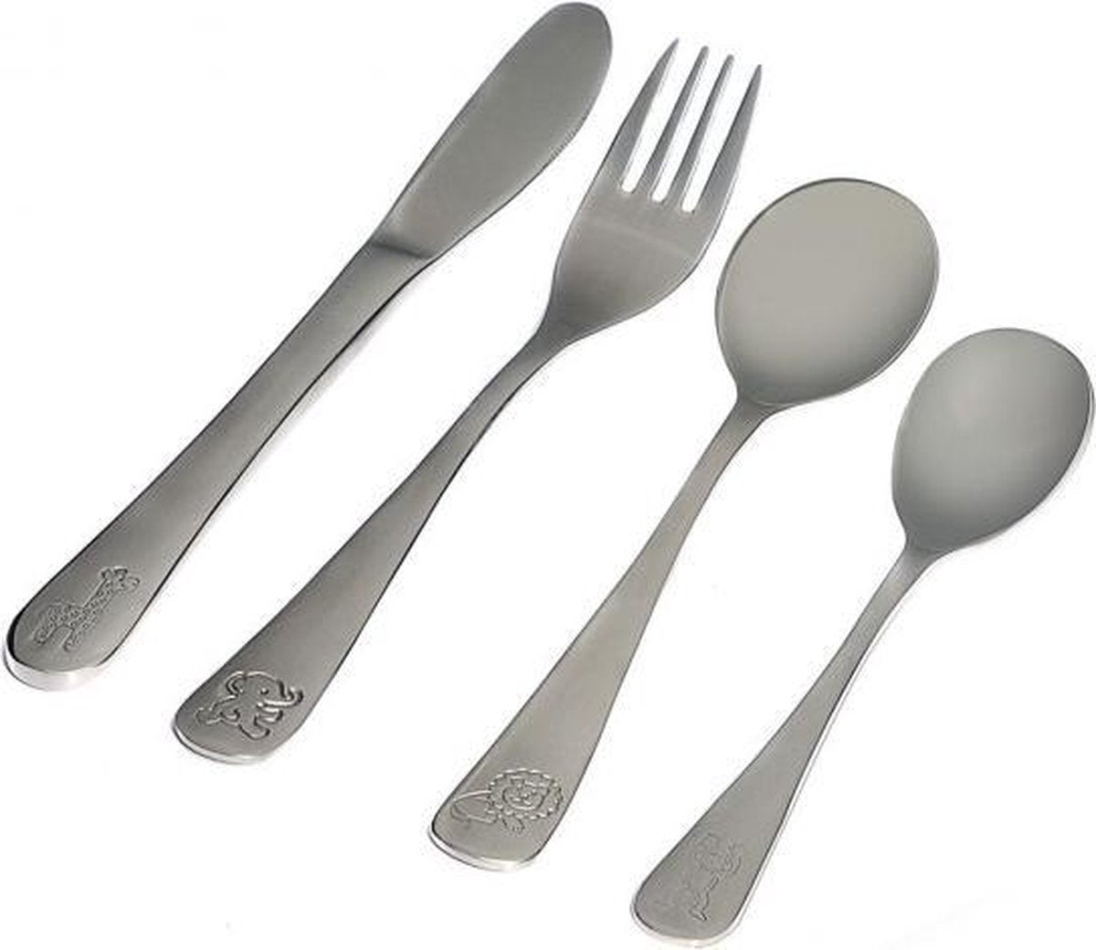 Reer 2304 Toddler Cutlery Toddler Cutlery Set Silver Stainless Steel