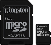8GB Micro SDHC Class 10 UHS-I 45MB/s Read Card + SD Adapter