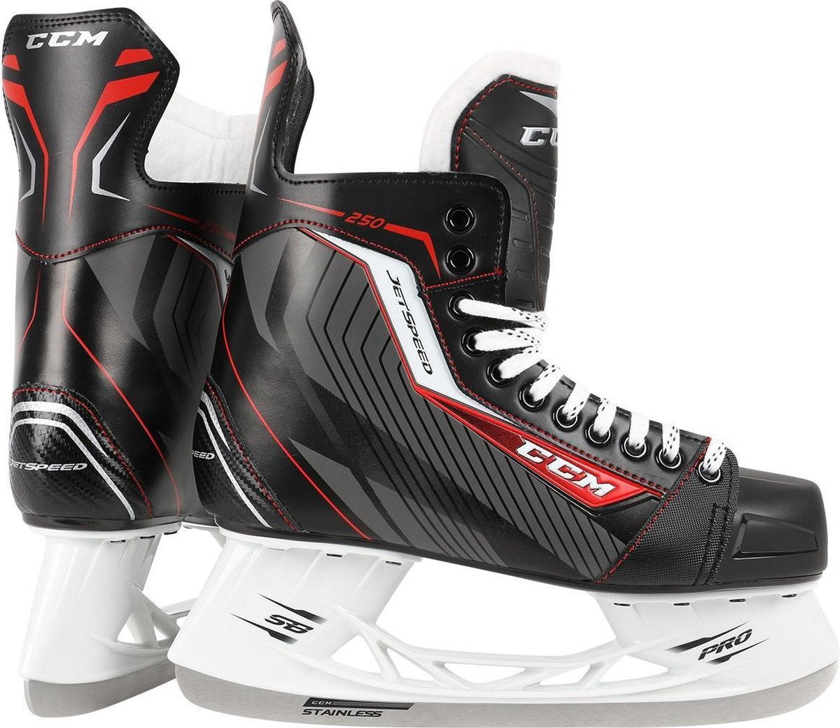 CCM Schaatsen - Maat 45 - Unisex - zwart/rood/wit Maat 45