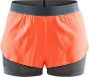 Craft Vent 2-in-1 Racing Short Dames - Oranje - maat M