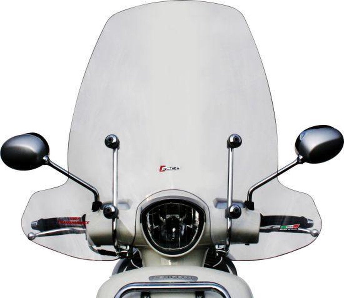 Windscherm Faco Peugeot Django 50/125/150cc inclusief bevestigingsmaterialen chroom