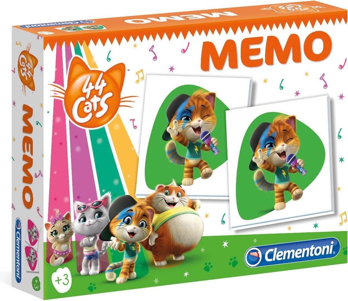 Clementoni - Memo Pocket - 44 Cats - Educatief spel