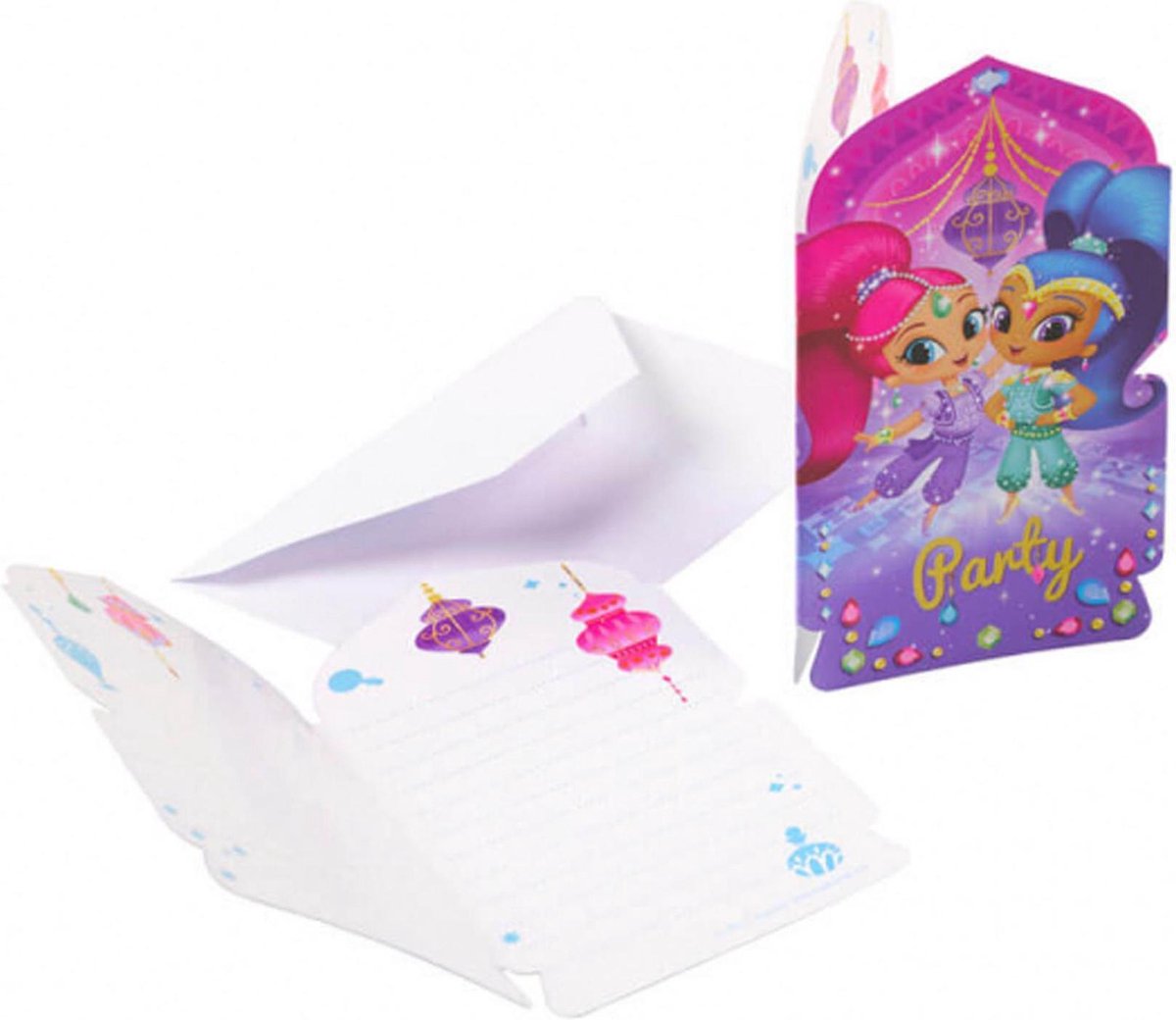 AMSCAN - 8 Shimmer + Shine uitnodigingen en enveloppen - Decoratie > Kaarten