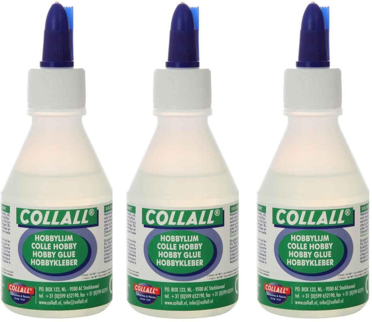 3x Hobbylijm Collall - Totaal 300ml - Geschikt voor div. hobbies