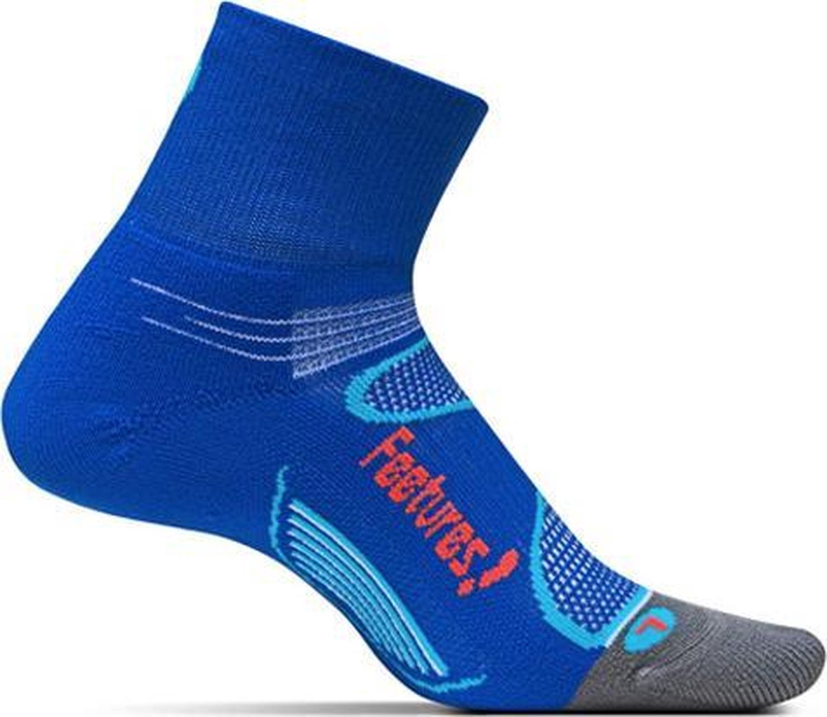 Feetures - Elite Light Cushion Quarter - Hardloopsokken - Sportsokken - Blauw - L