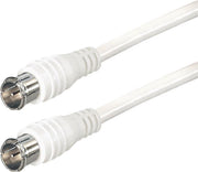 Transmedia F-quick (m) - F-quick (m) coaxkabel / recht - wit - 5 meter