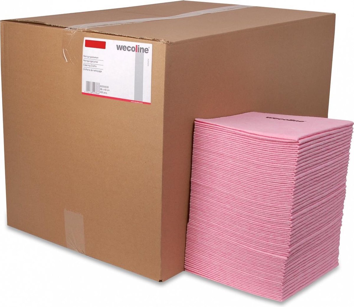 Reinigingsdoek 135gr/m2 non-woven rood 400/ds – 2035032