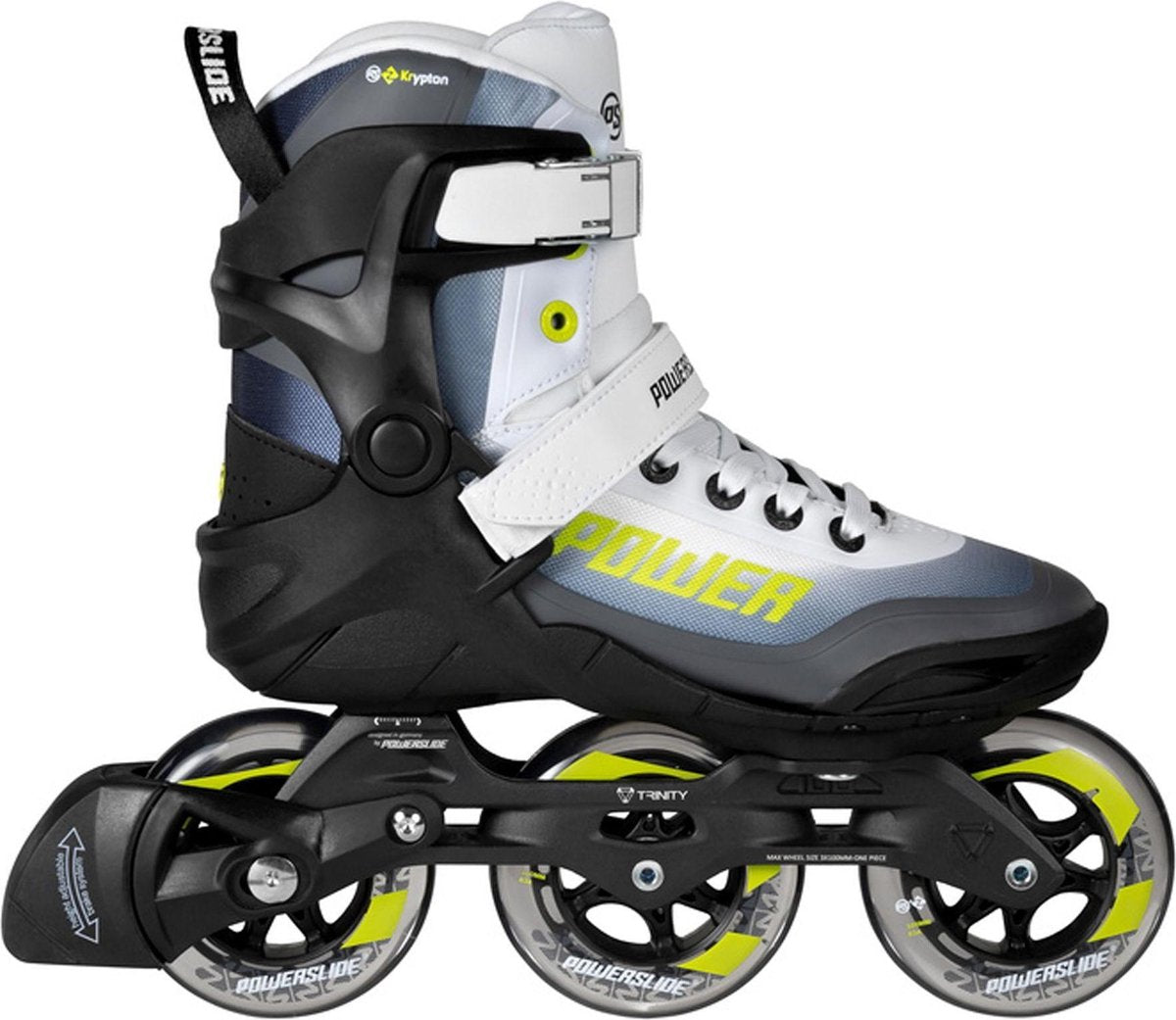 Powerslide Phuzion Krypton Voltage 100  Inlineskates - Maat 37 - Vrouwen - wit/zwart/geel