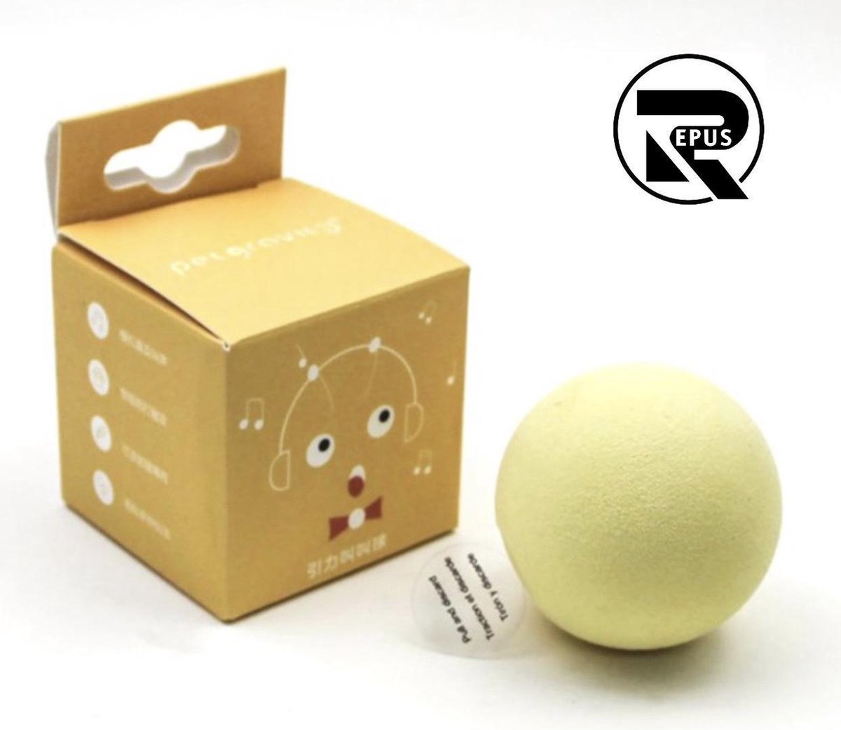 REPUS GEEL interactieve katten bal | kattenspeelgoed | kittenspeelgoed | geluidsbal | Dieren speeltje | Insecten geluid | musthave voor katten |