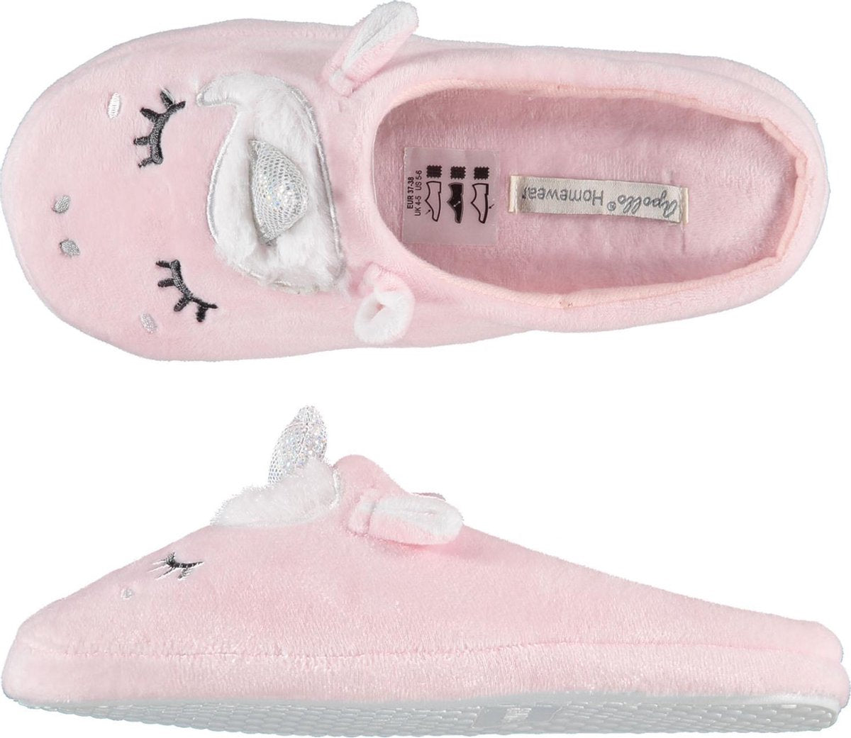 Sloffen - Pantoffels dames - Pantoffels - Sloffen dames - Instap sloffen - Unicorn - Roze - Maat 41/42