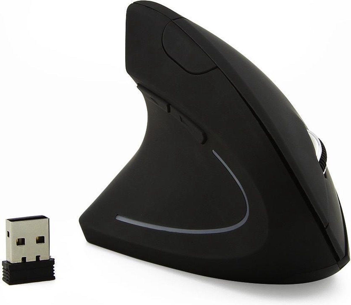 Sinji Ergonomische Muis - Linkshandig - Multi-functionele knoppen - Anti-Muisarm - Draadloos - Zwart