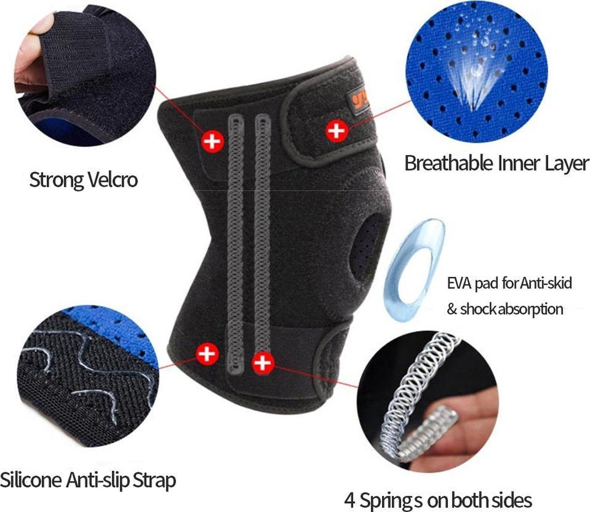 BOTC Kniebrace XL - Kniebandage tijdens sporten - Knie brace