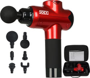 Joex Massage Gun Rood- Inclusief Luxe Draagkoffer – Krachtige accu - Tegen Spierpijn / Chronische Pijn / Blessure - Spierstimulator Massageapparaat