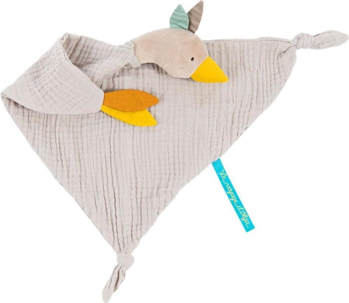 Moulin Roty Knuffeldoekje Taupe Gans Olga 'Le Voyage d'Olga'